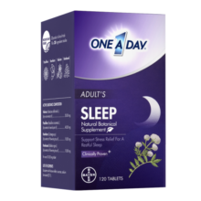 one a day拜耳复合植物舒压睡眠片120粒 无褪黑素改善睡眠【效期25年7月】