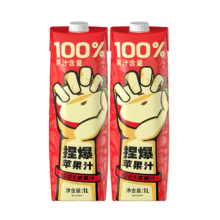 PLUS会员、需首购：哪吒捏爆100%蜜桃汁1L*2瓶 拍7件