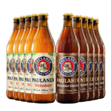 plus会员:保拉纳（Paulaner） 柏龙 混合小麦啤酒 500ml*10瓶 黑白礼盒装*3件