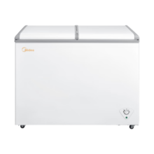 美的（Midea）冰柜220升家用商用囤货双箱双温冷柜蝶形门冷藏冷冻柜卧式冰箱省电 家电国家补贴 220L
