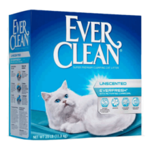 铂钻美国蓝标铂钻猫砂EverClean25磅低尘活性炭除臭膨润土净味猫厕所 蓝白标-25磅