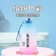 吨吨 BOTTLED JOY吨吨桶大肚杯子运动水壶水杯大容量菠萝顿顿桶 紫色 2.5L