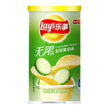乐事（Lay's） 经典/大波浪/奇多系薯片 玉米棒40g/50g 单袋装办公室休闲零食 无限翡翠黄瓜味---罐装40克