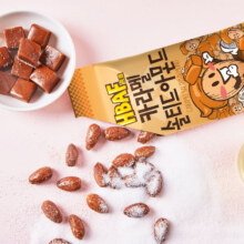 韩国进口 汤姆农场 焦糖盐焗味/草莓味扁桃仁35g*12袋