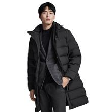 京东京造 聚热羽绒plus+ 男士羽绒服中长款黑色