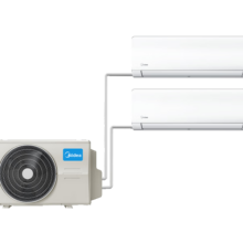 百亿补贴、PLUS：Midea 美的 新一级能效 大2匹 空调一拖二挂机 家用壁挂式 KFR-55W/BN8T2-X301