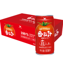 统一统一100%番茄汁 0脂 精选新疆番茄 浓缩还原180ml*24罐