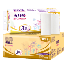 plus会员、五月花无芯卷纸 3层86节*30卷