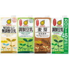 丸三爱 日本原装进口 （marusan）豆乳饮料豆奶1L*2盒 无调整豆乳2盒
