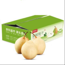 PLUS会员：京鲜生 河北特产水晶甜鸭梨 净重4.5斤 单果200g+