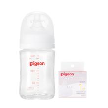 88VIP会员：贝亲 婴儿宽口径玻璃奶瓶160ML+S号奶嘴*1新生儿防胀气奶瓶
