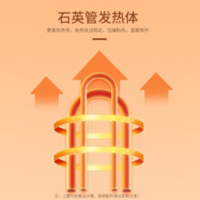 康佳（KONKA）取暖器家用小太阳电暖器轻音电暖气取暖烤火炉台式电热两档调节速热倾倒断电 KH-TY15