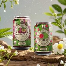 Cicun 溪存 百香果味苏打汽水330mL*2罐