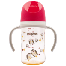 贝亲（Pigeon）新生婴儿 防胀气双把手PPSU奶瓶 240ml 猫头鹰 L号 6个月+ AA221