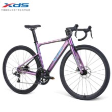plus:喜德盛 公路车AD300线拉油碟刹18速 24款幻彩紫/银 700C*540