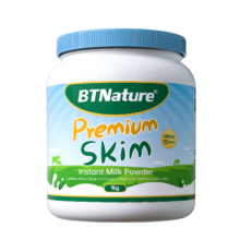 BTNature 贝特恩 蓝胖子 脱脂成人奶粉 1kg/罐＋赠送贝特恩麦片 200g/袋