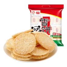 需首单、PLUS：盼盼 雪饼 休闲膨化食品袋装酥脆糙米饼 408g/袋
