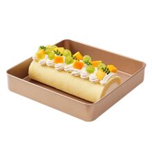 十色生活 加高5cm方形蛋糕卷模具28×28毛巾卷烤盘烤箱用雪花酥家用烘焙工具