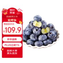 京鲜生 云南蓝莓巨无霸 22mm+ 125g/盒 8盒装