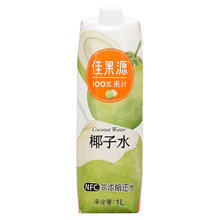 88VIP会员：佳果源 100%NFC泰国椰子水1L*2瓶