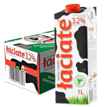 PLUS：Laciate 兰雀波兰原装进口3.2全脂纯牛奶1L*12