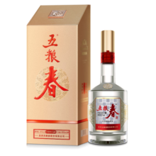 五粮春二代【酒厂直营】商务宴请浓香型白酒纯粮食酒 五粮液股份出品 45度 500mL 1瓶 [无手提袋]