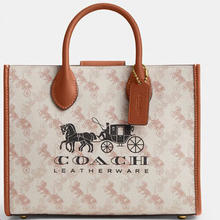 COACH 蔻驰 女士斜挎包 CR680 粉笔白色/高光琥珀色 中号