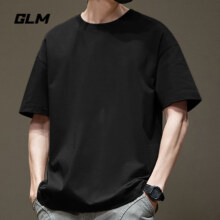 GLM 男士夏季100%纯棉短袖t恤*2件