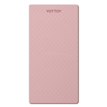 yottoy 瑜伽垫 TPE防滑健身垫加宽加长初学者男女舞蹈家用运动垫加厚6mm 莫奈粉【单色logo款 加宽80cm】