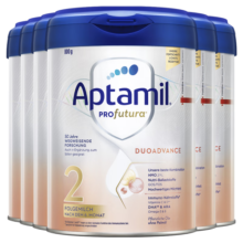 爱他美（Aptamil）德国白金版HMO 较大婴儿配方奶粉2段(6月+)800g 6罐箱装 德爱白金