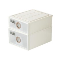 茶花 抽屉式收纳箱 衣服储物柜塑料 小号一个装
