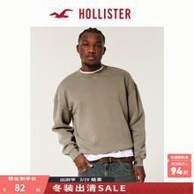 HOLLISTER 霍利斯特 24春秋款抓绒美式情侣宽松卫衣男装女装KI322-4105 棕色 2XL (185/124A)