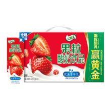 伊利优酸乳 草莓味果粒酸奶饮品 245g 12盒