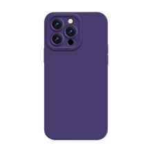 狸贝多 苹果16肤感保护壳天使眼镜头防摔iphone16ProMax仿液态硅胶直边手机壳15/14/13/12 天使眼【莓果紫】保护壳 iPhone 14