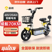 金箭 新国标电动车京乐48V20Ah续航70公里铅酸电池电瓶车代步助力长续航彩雅灰 彩雅灰-续航60~70公里