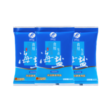 plus:芦花（LUHUA）食用生态海盐400g*3袋 不加抗结剂不加碘精制盐 拍2件