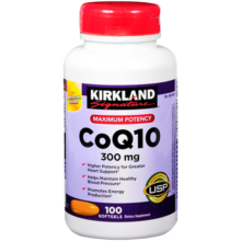 Kirkland Signature柯克兰辅酶Q10软胶囊Coq10呵护心脏脑健康美国进口300mg*100粒