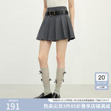 范思蓝恩 时尚少女感百褶高腰短裙 11056