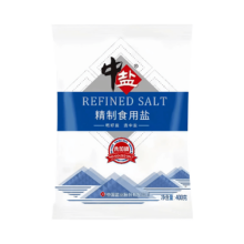 中盐 精制食用盐400gX3袋