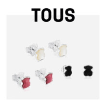 TOUS  桃丝熊925银黑玛瑙小号耳环女经典时尚饰品轻奢 黑玛瑙