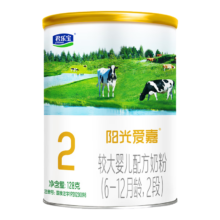 君乐宝 阳光爱嘉2段较大婴儿配方奶粉(6-12个月龄) 128g/罐