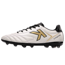 KELME/卡尔美比赛足球鞋男透气短钉AG人造草地训练球鞋成人6871001 白黑金 42