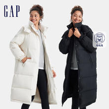 Gap 女装立领连帽长款羽绒服 680505