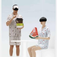 蕉内 丝丝520H睡衣男女士夏季冰丝凉感短袖款家居服