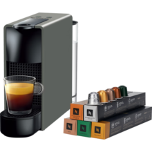 Nespresso【王楚钦同款】奈斯派索 胶囊咖啡机及胶囊咖啡套装 Essenza mini意式全自动家用办公nes咖啡机 C30灰色及意式浓烈5条装