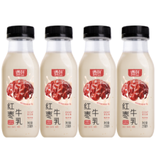 Plus会员、首购：新希望遇鲜鲜果奶红枣牛奶255mL*4瓶纯净天然