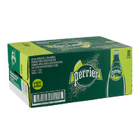 巴黎水 perrier 玻璃瓶装水充气气泡水小瓶矿泉水饮用水 巴黎水330ml*24瓶 青柠味