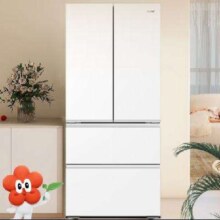 20点开始、PLUS会员：Haier 海尔 小红花-绽放版 500升 594mm专业 超薄法式四开门冰箱 BCD-500WGHFDEDWVU1