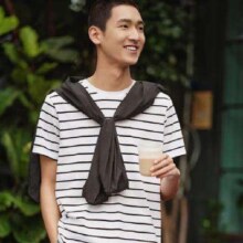 20点：Semir森马 男子经典条短袖