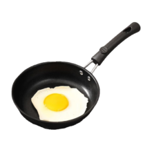 家用不粘锅迷你小煎锅平底锅煎蛋煎饼锅户外锅具 黑色 18cm